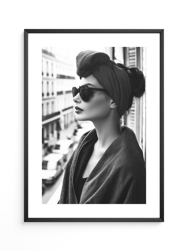 Porträt Frau Retro Sonnenbrille