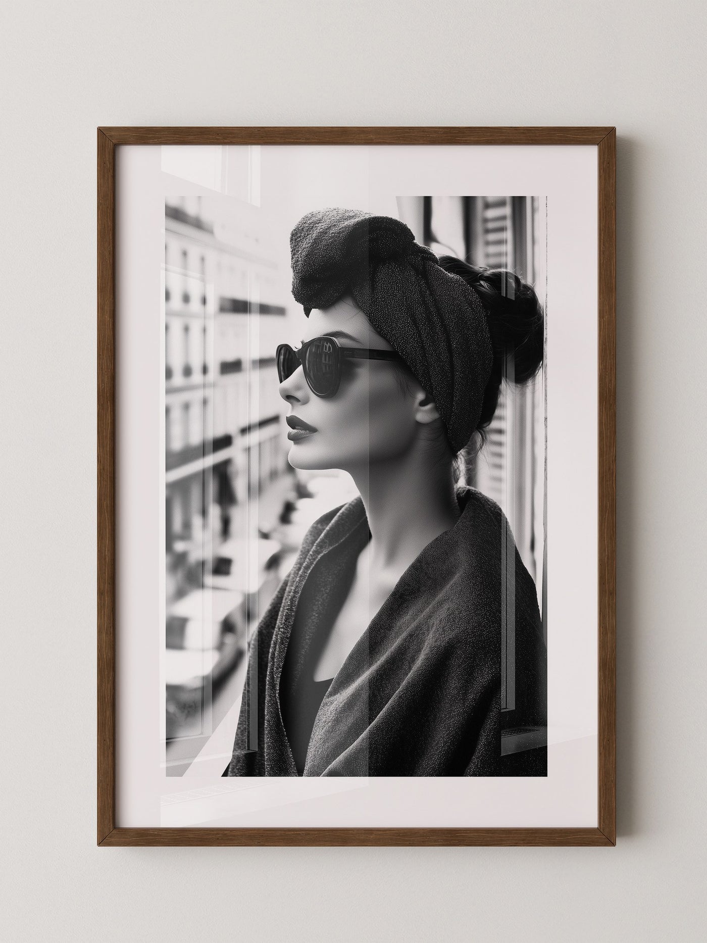 Porträt Frau Retro Sonnenbrille