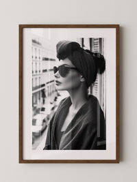 Porträt Frau Retro Sonnenbrille