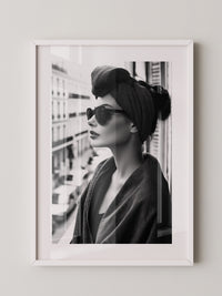 Porträt Frau Retro Sonnenbrille
