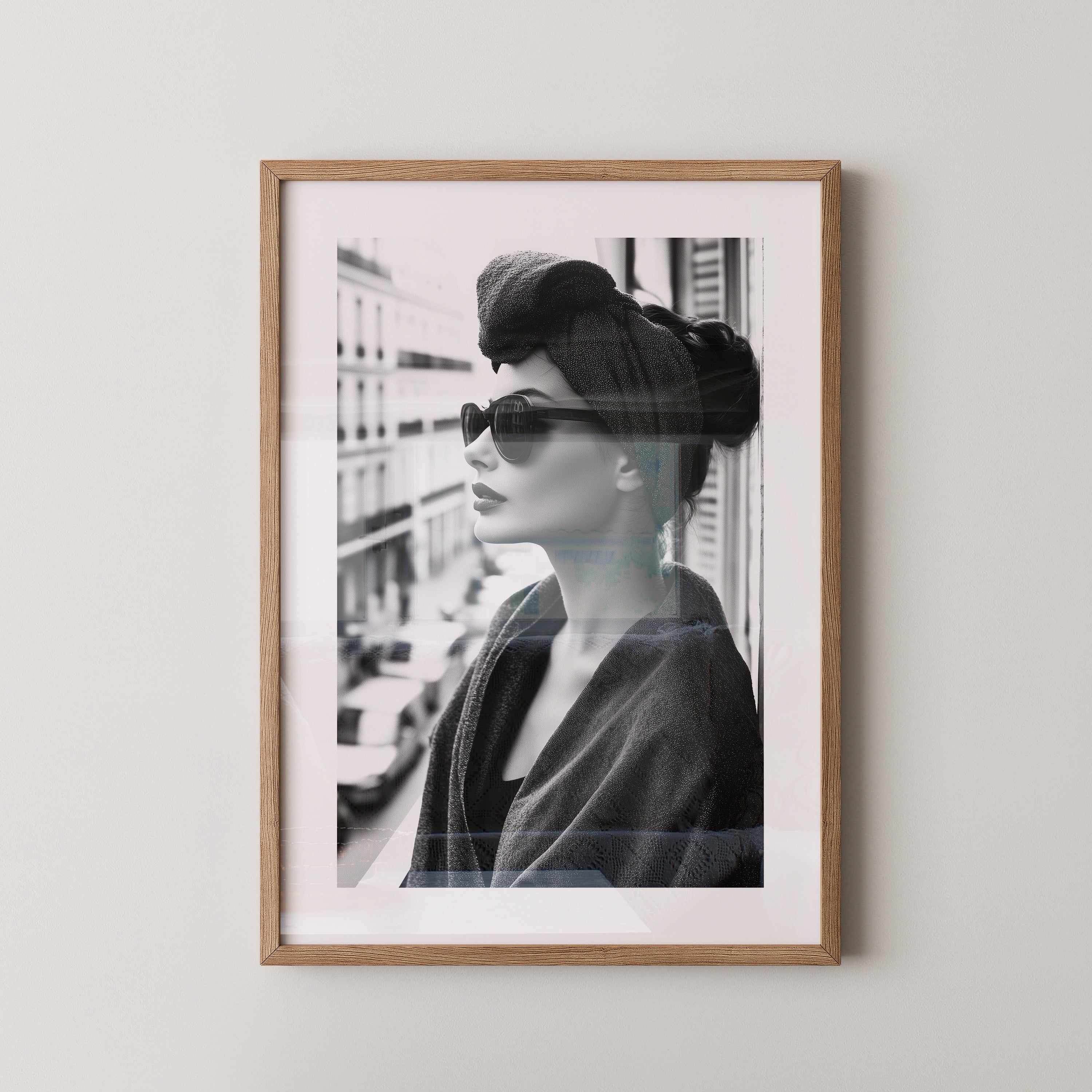 Porträt Frau Retro Sonnenbrille