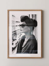 Porträt Frau Retro Sonnenbrille