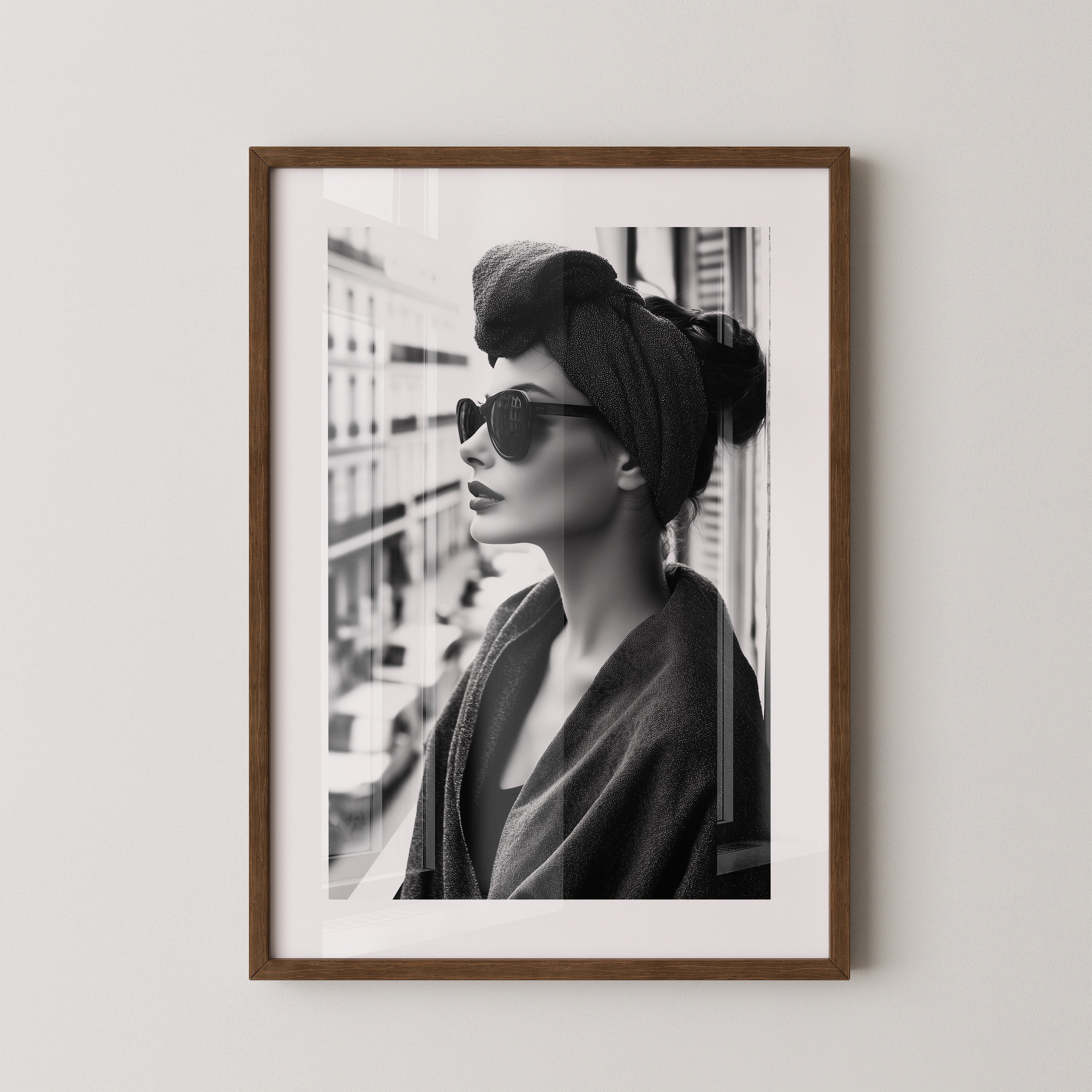 Porträt Frau Retro Sonnenbrille