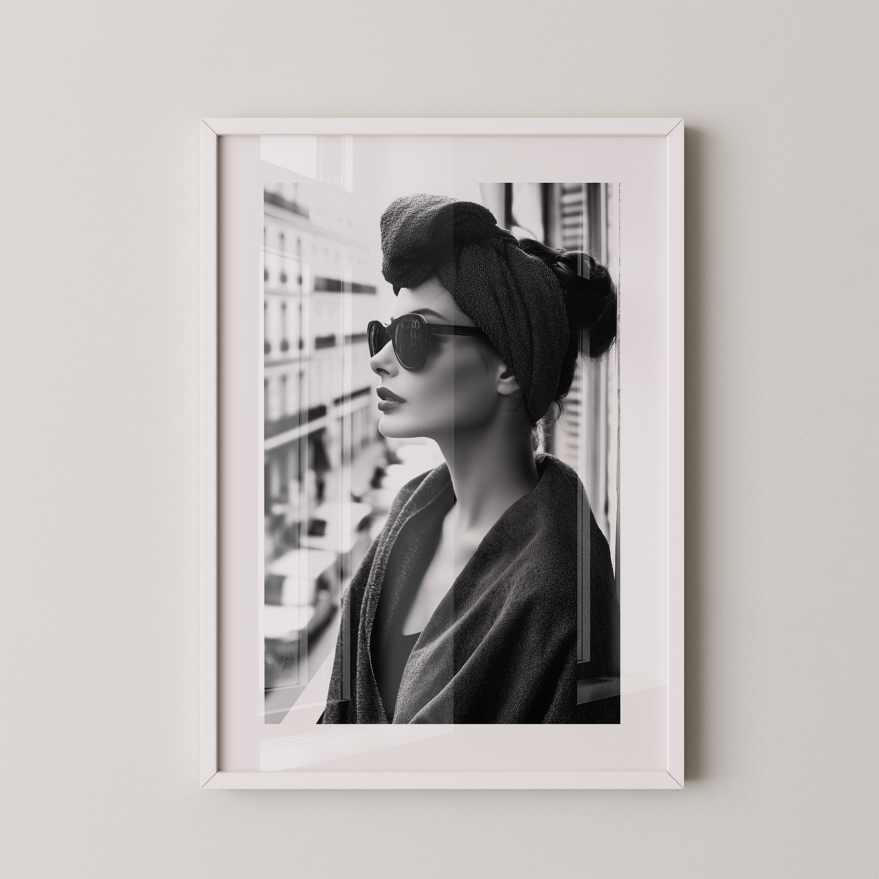 Porträt Frau Retro Sonnenbrille