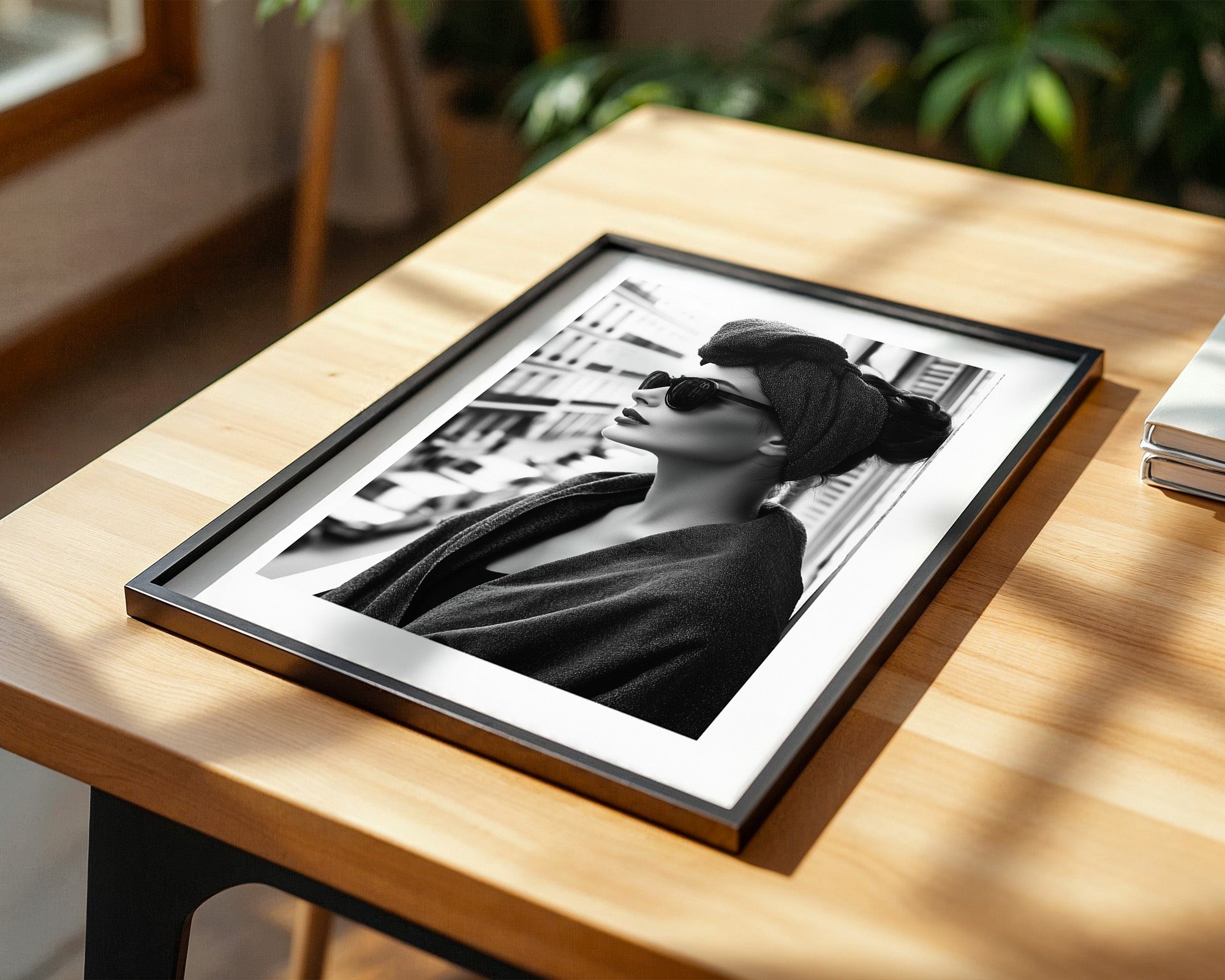 Porträt Frau Retro Sonnenbrille