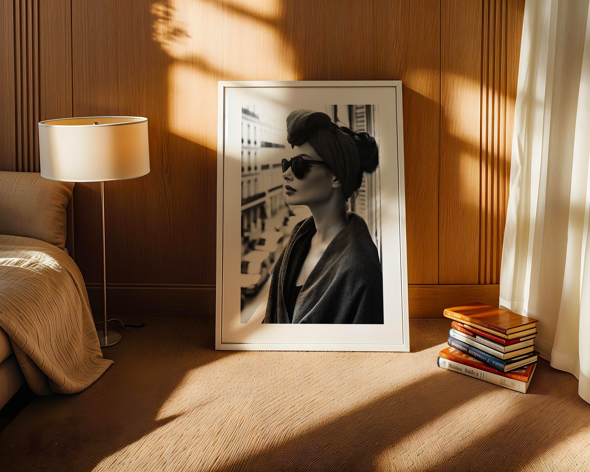 Porträt Frau Retro Sonnenbrille