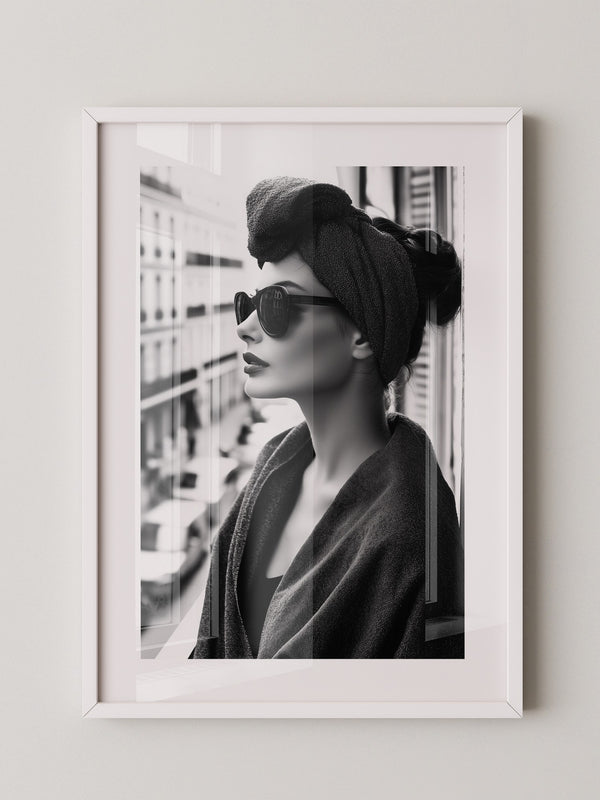 Porträt Frau Retro Sonnenbrille