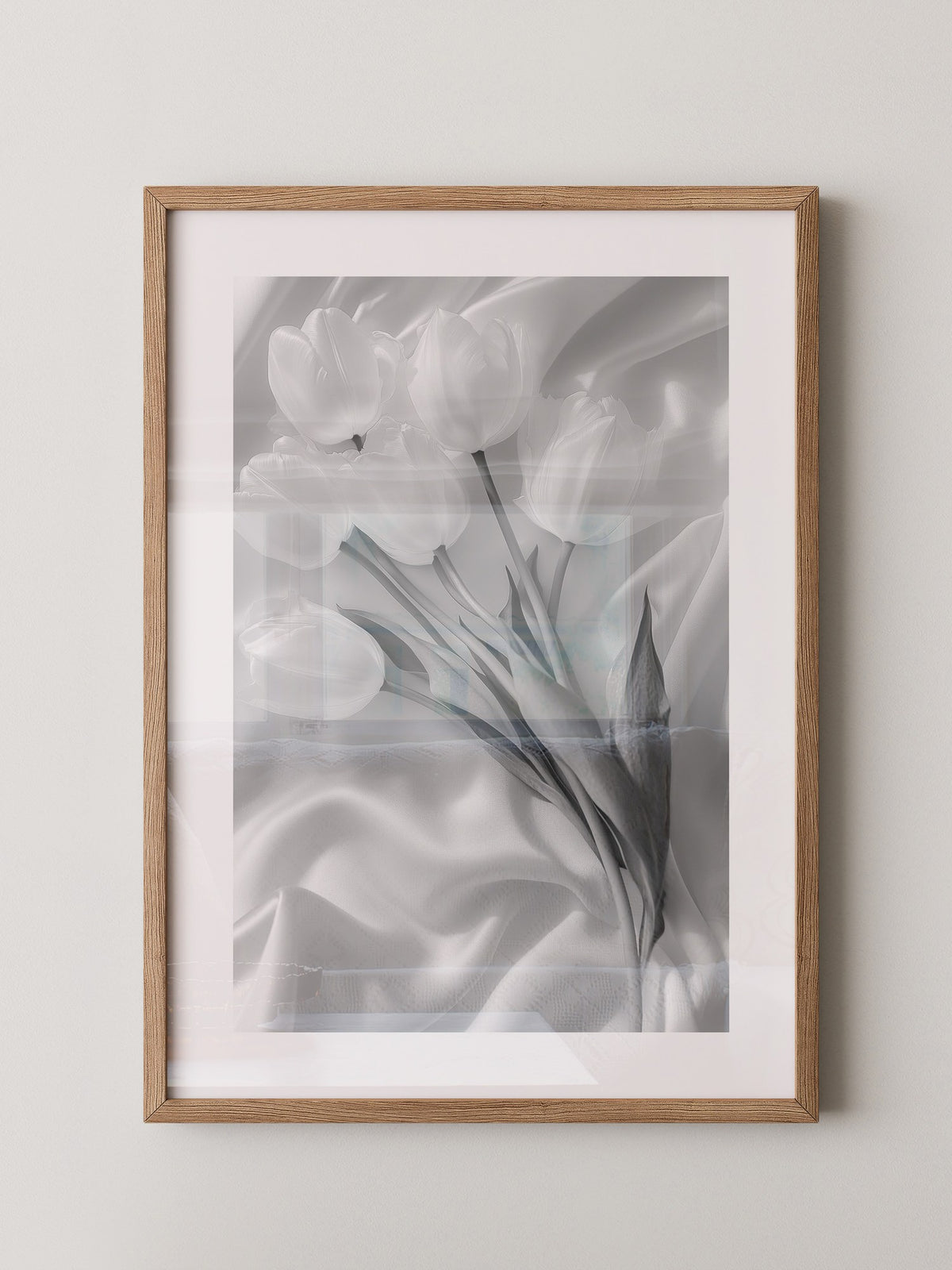 Weiße Tulpen Seide