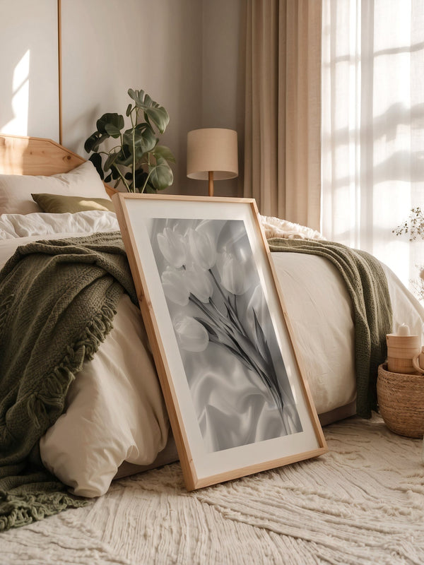 Weiße Tulpen Seide
