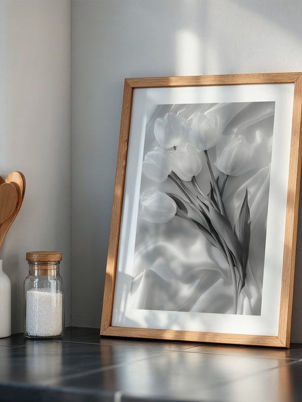 Weiße Tulpen Seide