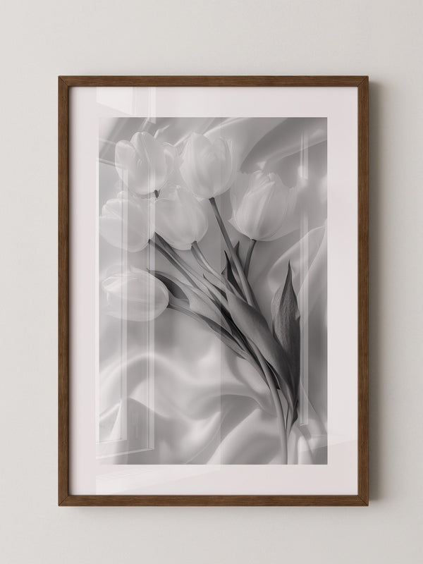 Weiße Tulpen Seide