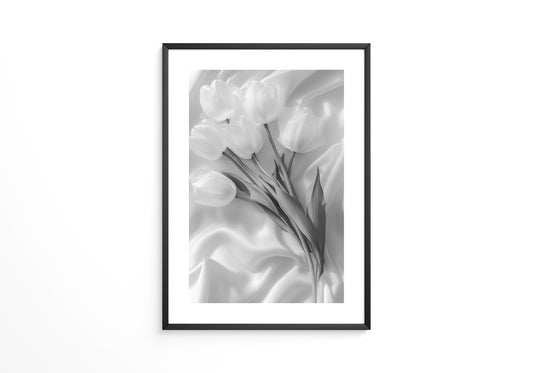 Weiße Tulpen Seide