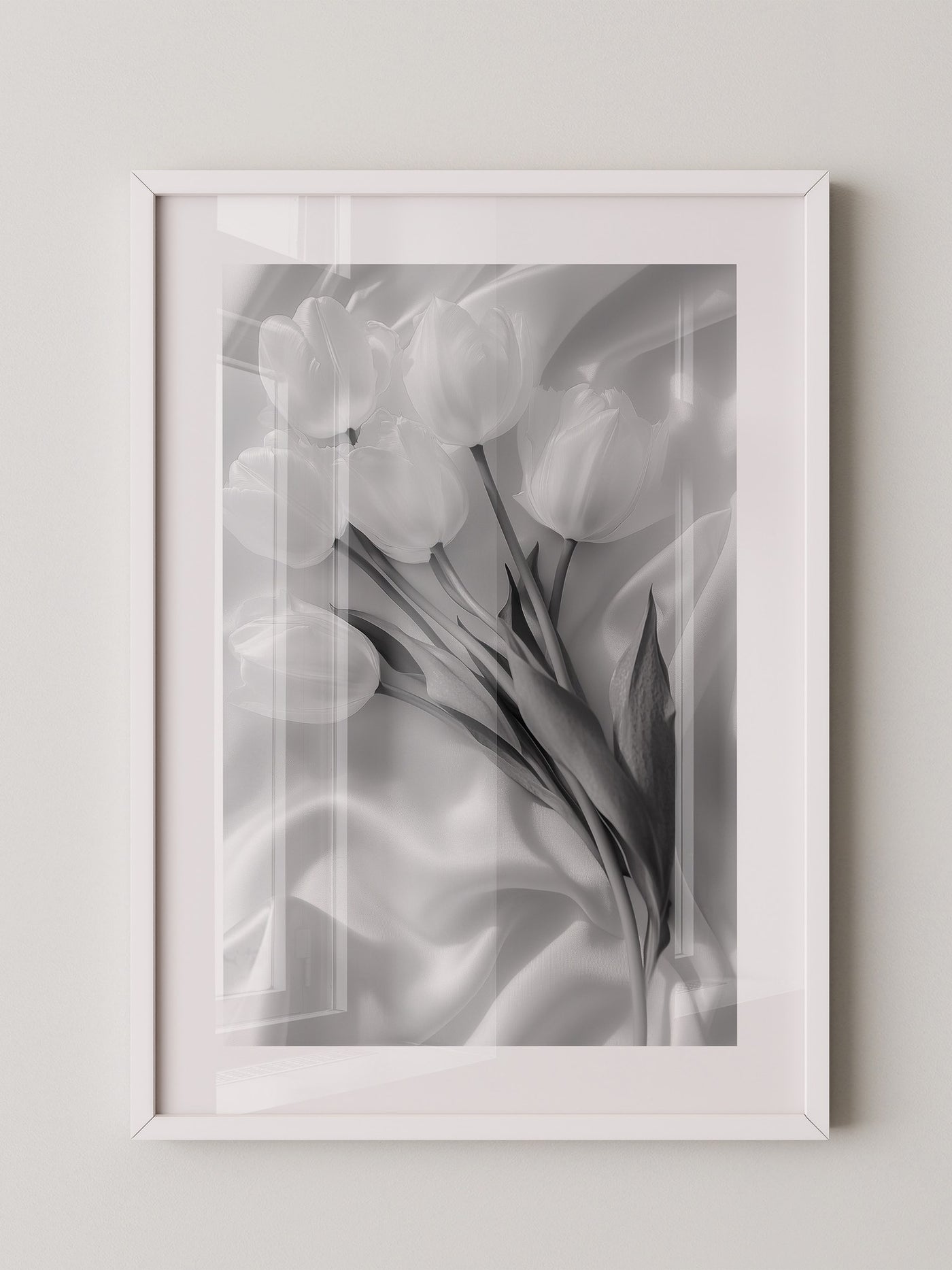 Weiße Tulpen Seide