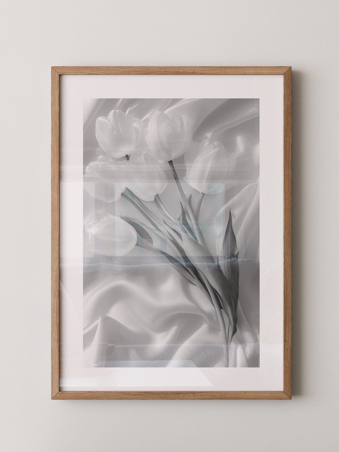 Weiße Tulpen Seide