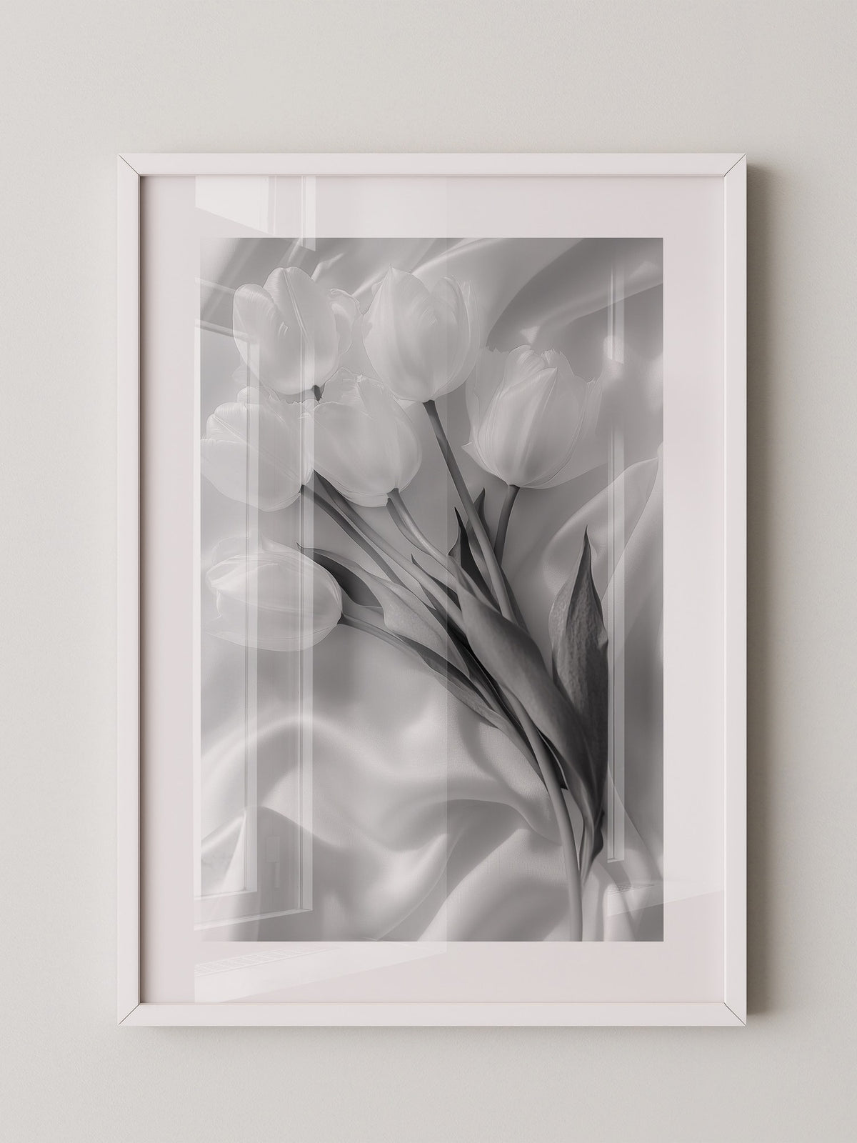Weiße Tulpen Seide