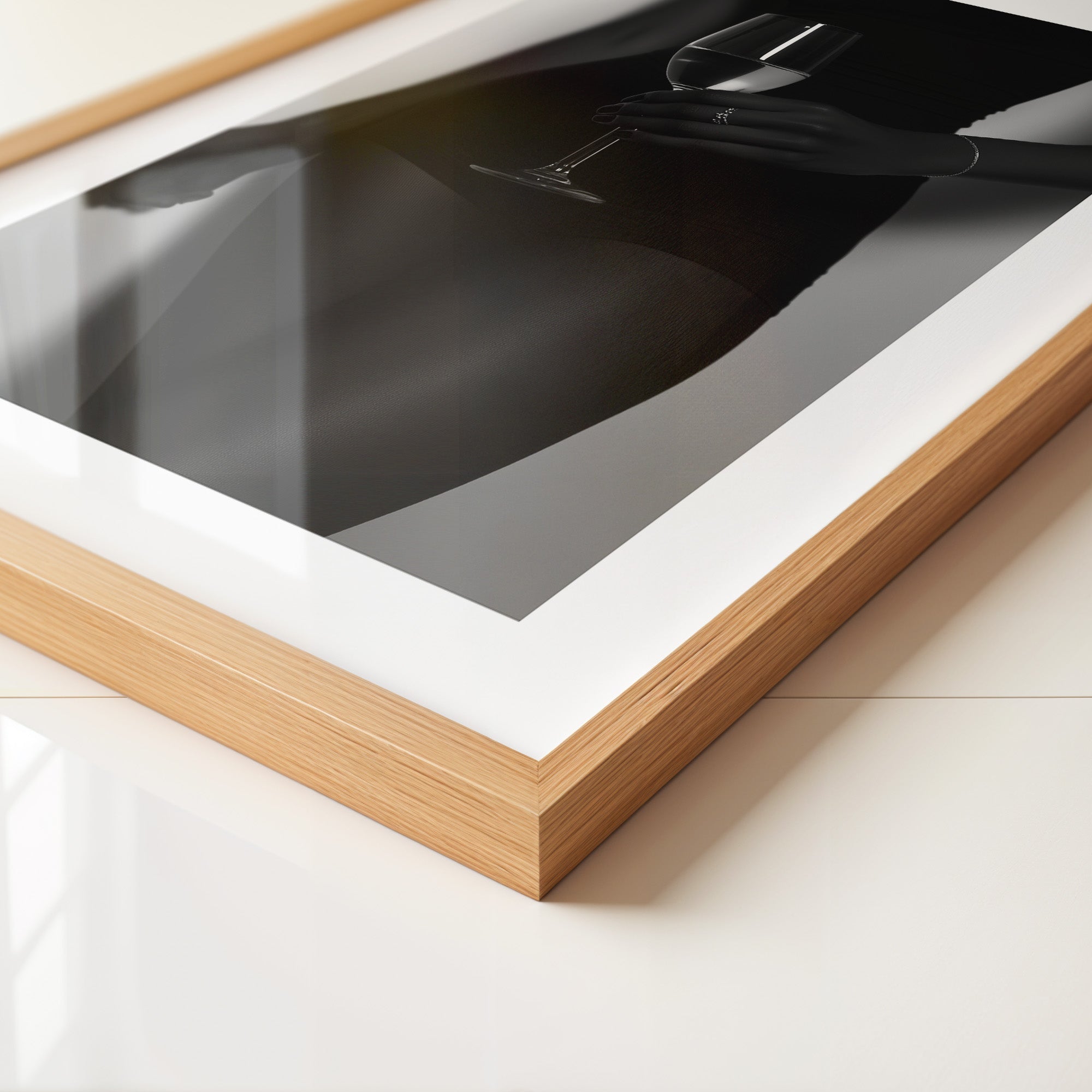 Weinglas Schwarzweiß Kontrast