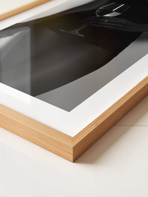 Weinglas Schwarzweiß Kontrast