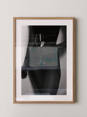 Weinglas Schwarzweiß Kontrast