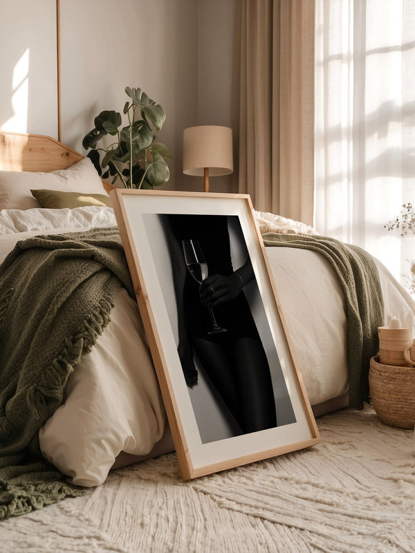 Weinglas Schwarzweiß Kontrast