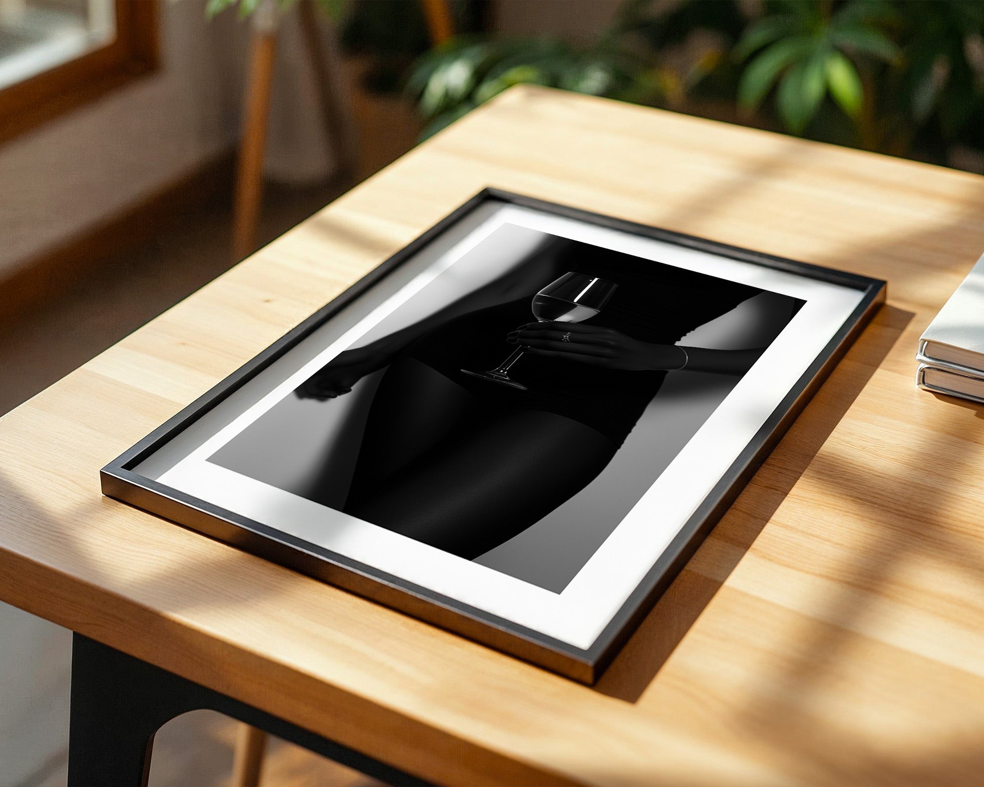 Weinglas Schwarzweiß Kontrast