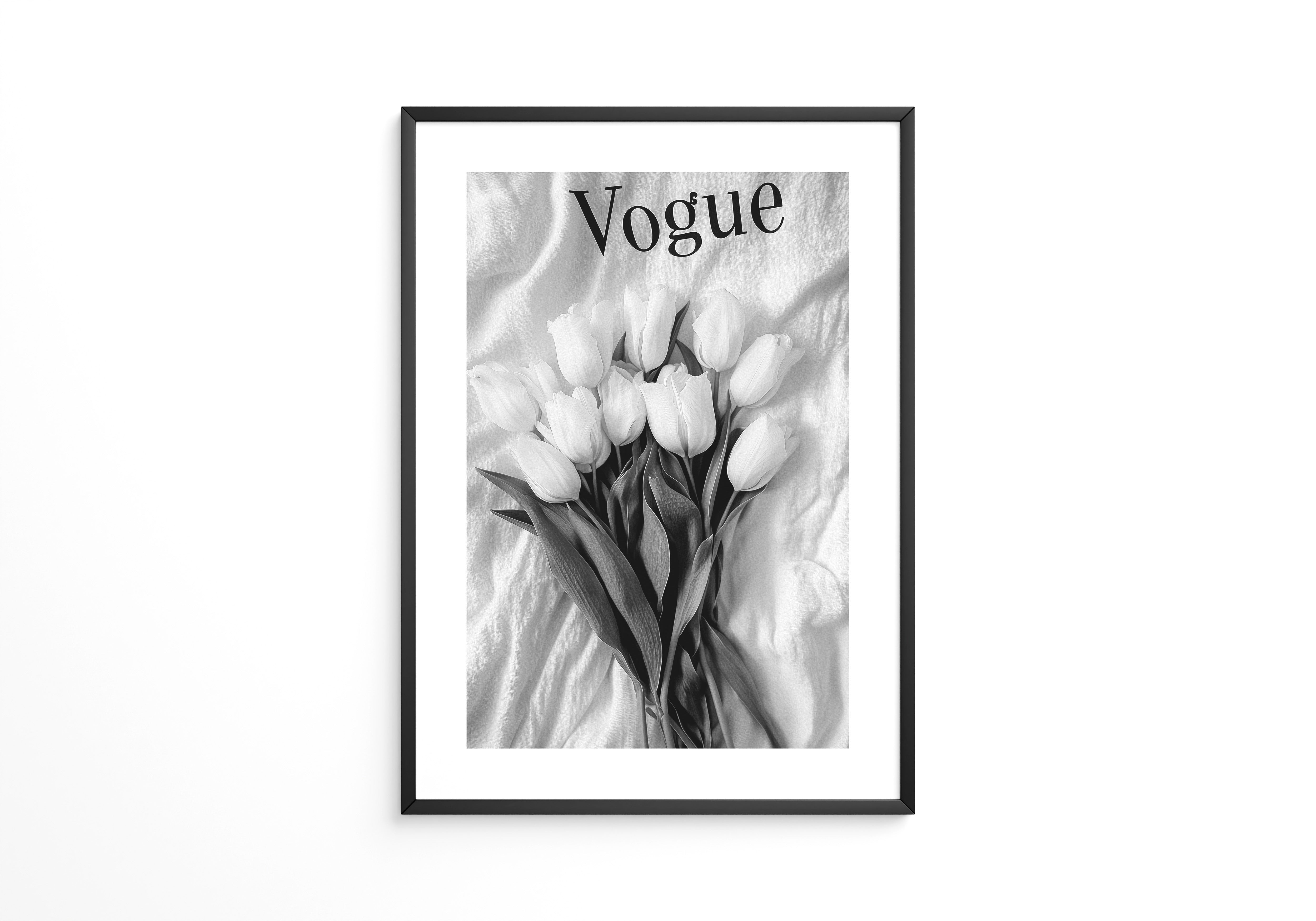 Tulpenstrauß Monochrom