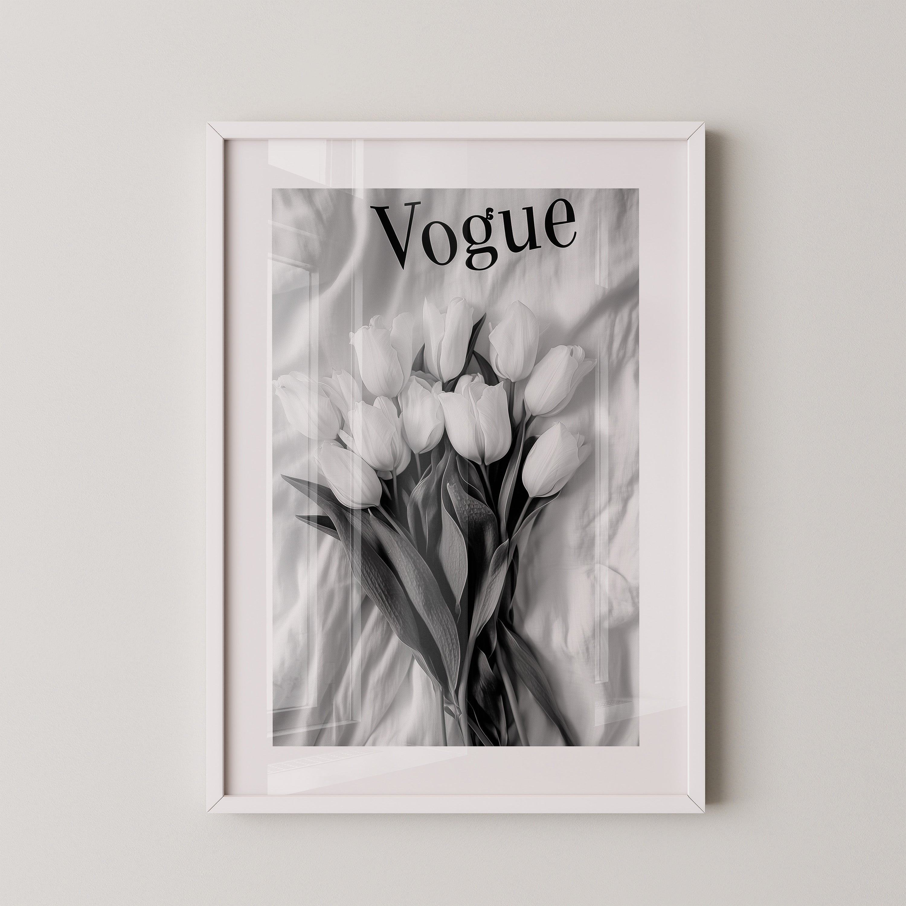 Tulpenstrauß Monochrom