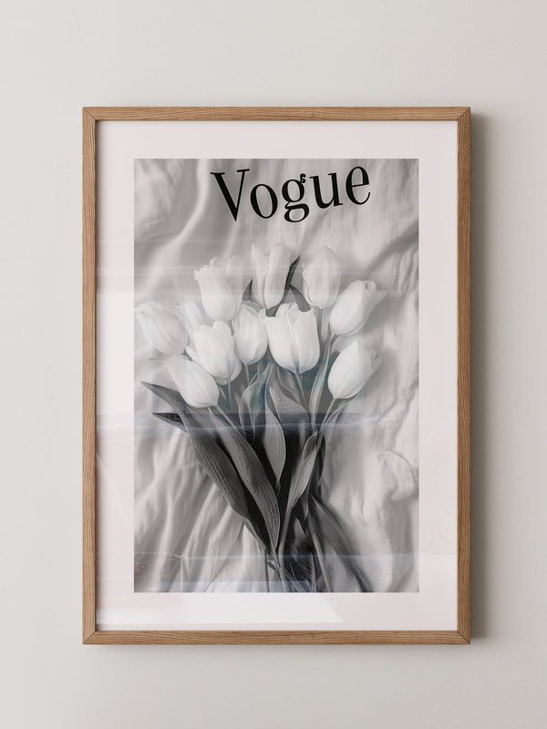 Tulpenstrauß Monochrom