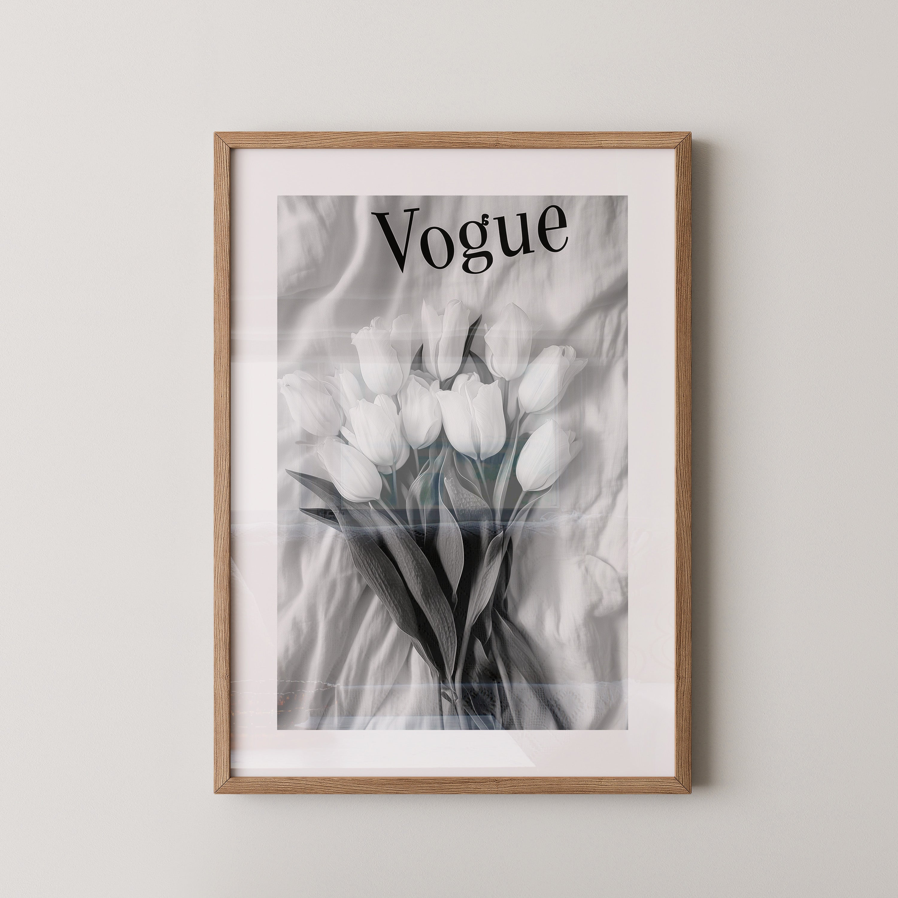 Tulpenstrauß Monochrom