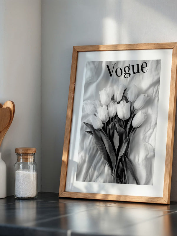 Tulpenstrauß Monochrom