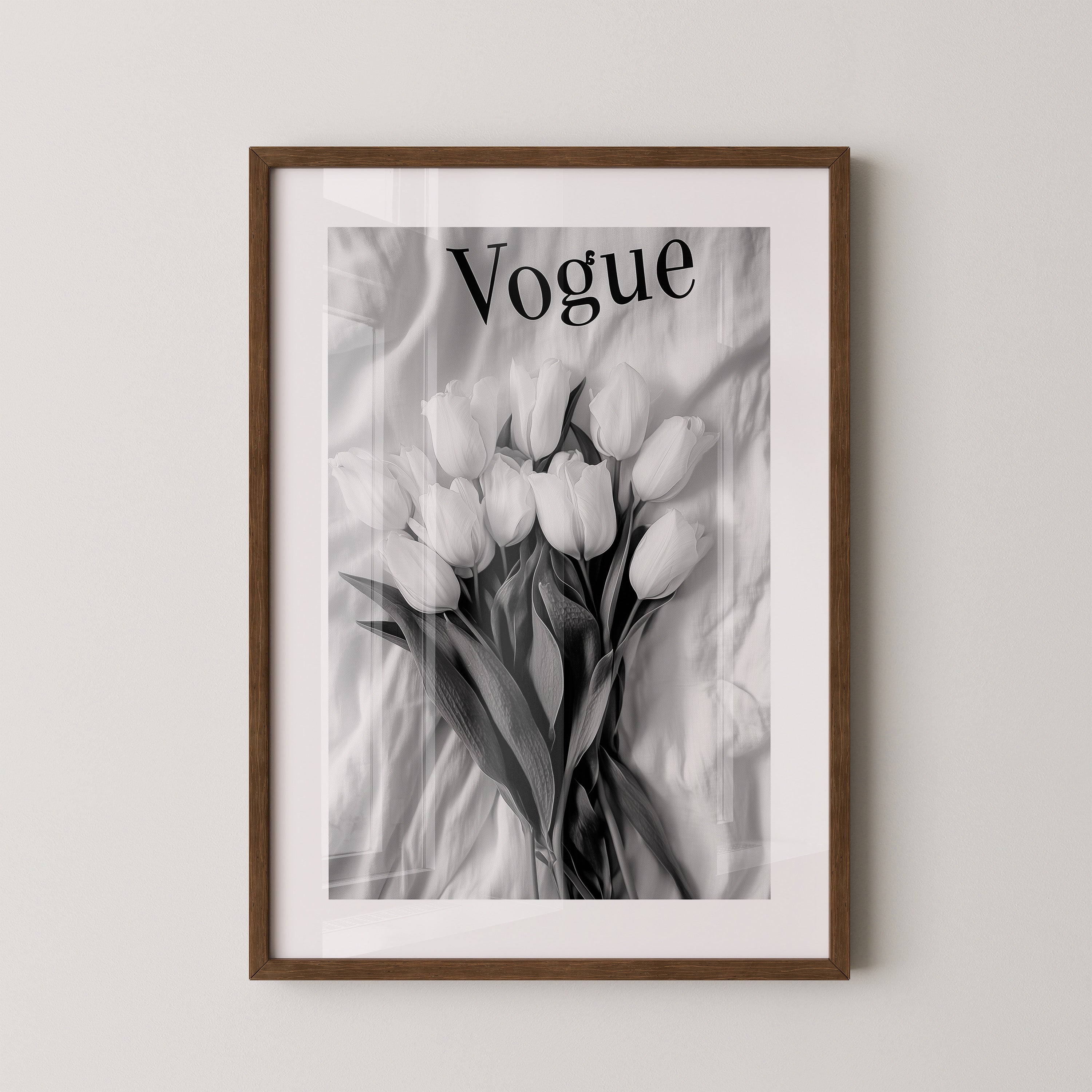 Tulpenstrauß Monochrom