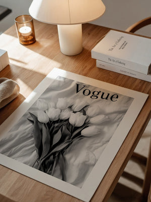 Tulpenstrauß Monochrom