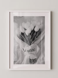 Tulpenstrauß Schwarzweiß Elegant