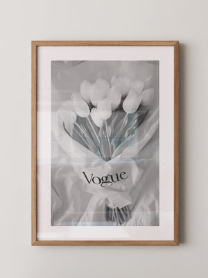 Tulpenstrauß Schwarzweiß Elegant