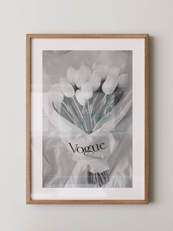 Tulpenstrauß Schwarzweiß Elegant