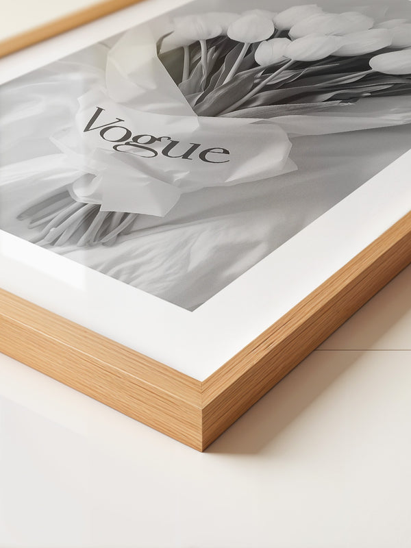 Tulpenstrauß Schwarzweiß Elegant