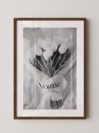 Tulpenstrauß Schwarzweiß Elegant