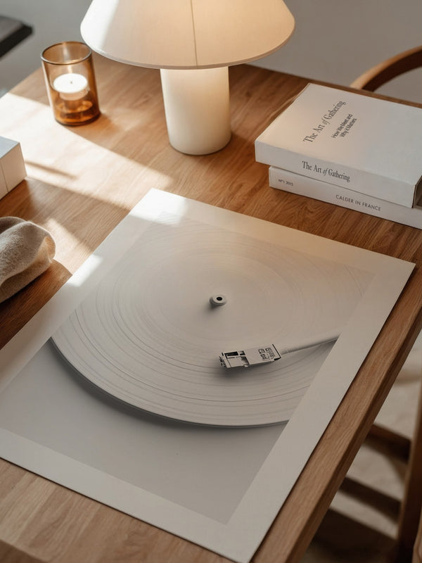 Plattenspieler Minimalistisch Weiß