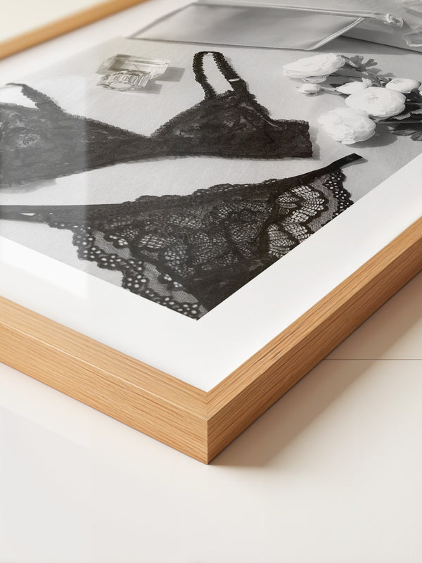 Spitzen Dessous Schwarz-Weiß