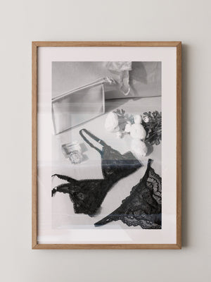 Spitzen Dessous Schwarz-Weiß