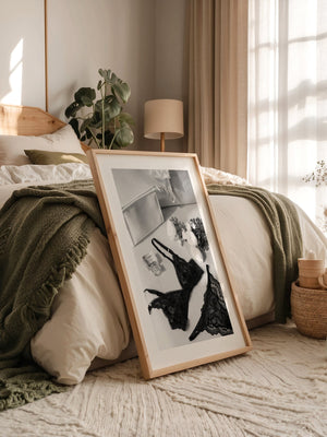 Spitzen Dessous Schwarz-Weiß