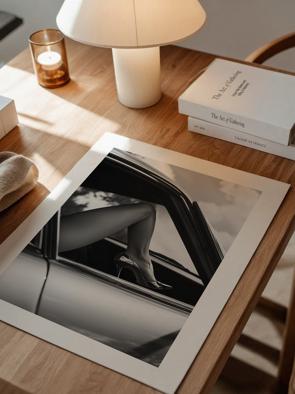 Auto Bein Graustufen Eleganz