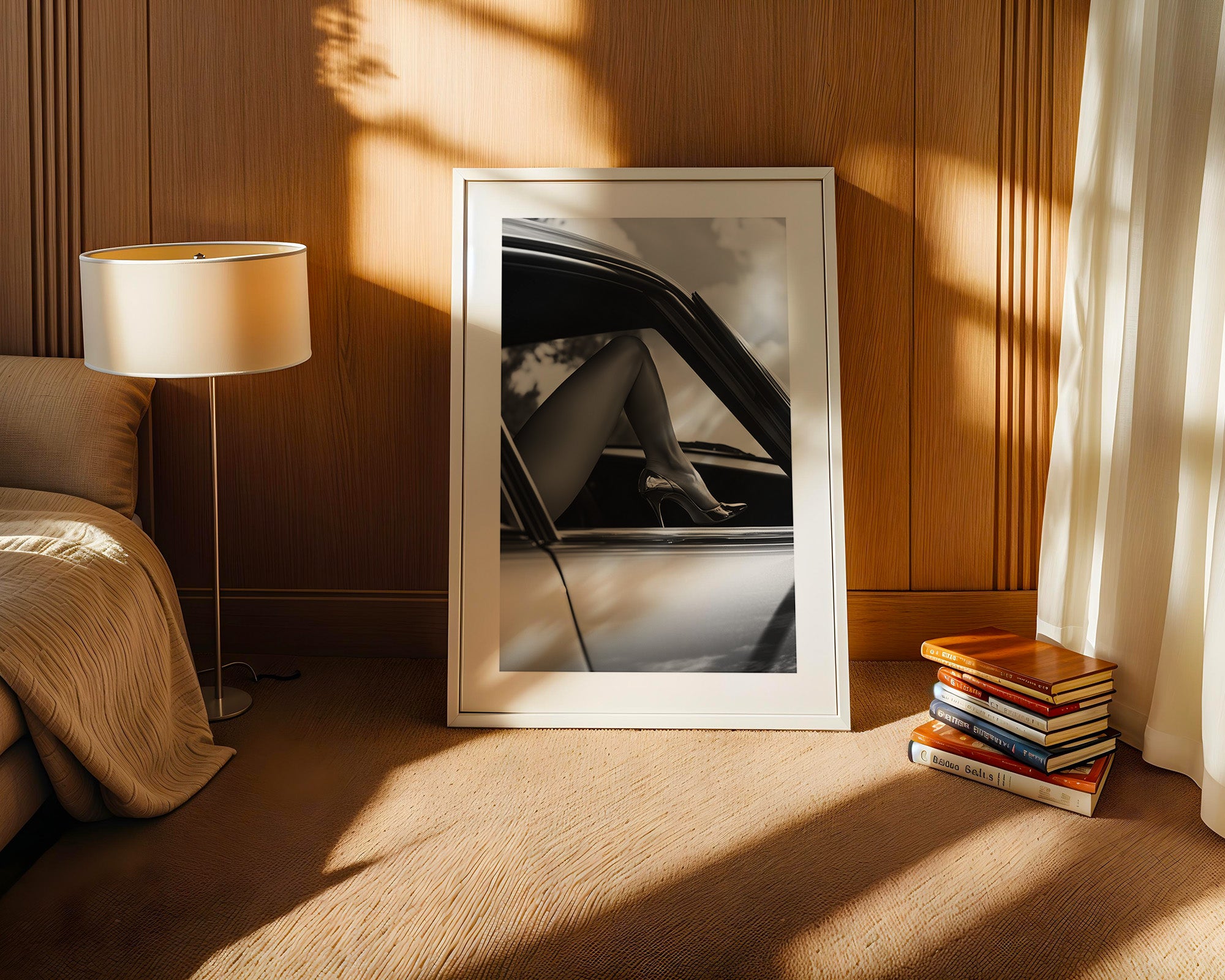 Auto Bein Graustufen Eleganz