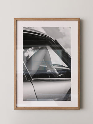 Auto Bein Graustufen Eleganz