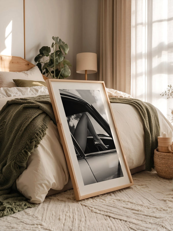 Auto Bein Graustufen Eleganz