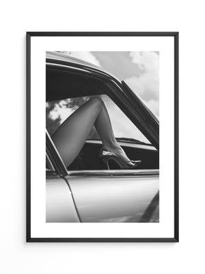 Auto Bein Graustufen Eleganz