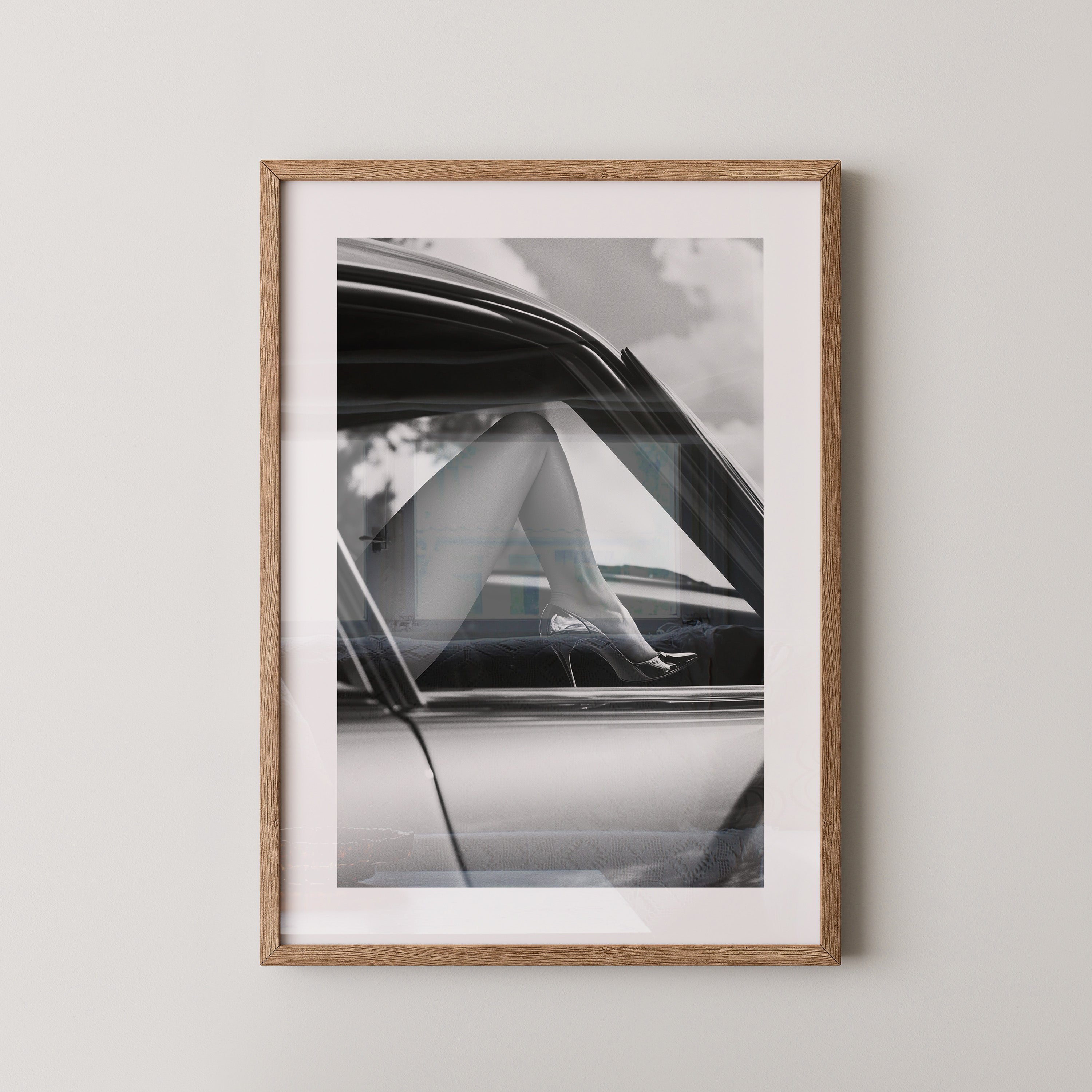 Auto Bein Graustufen Eleganz