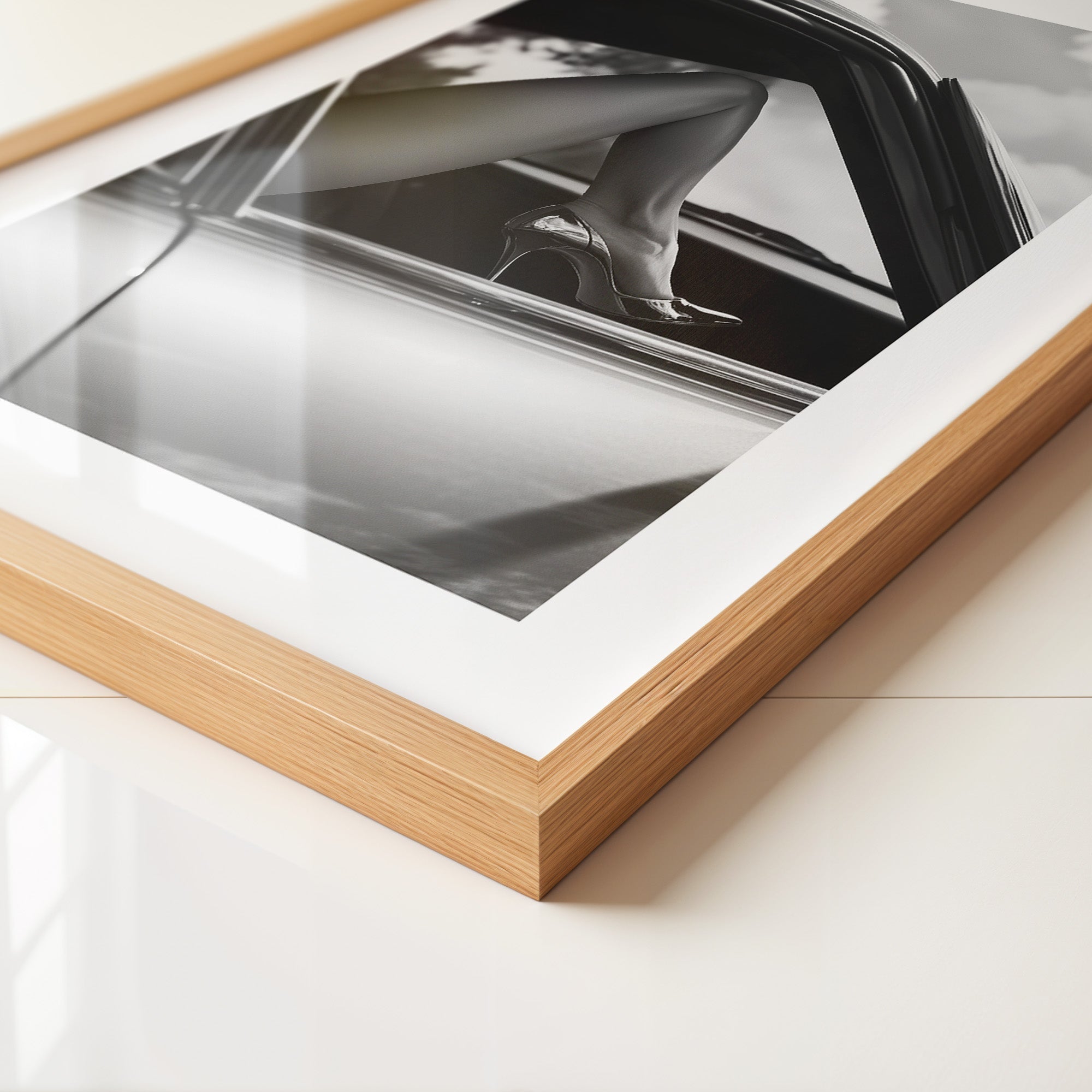 Auto Bein Graustufen Eleganz