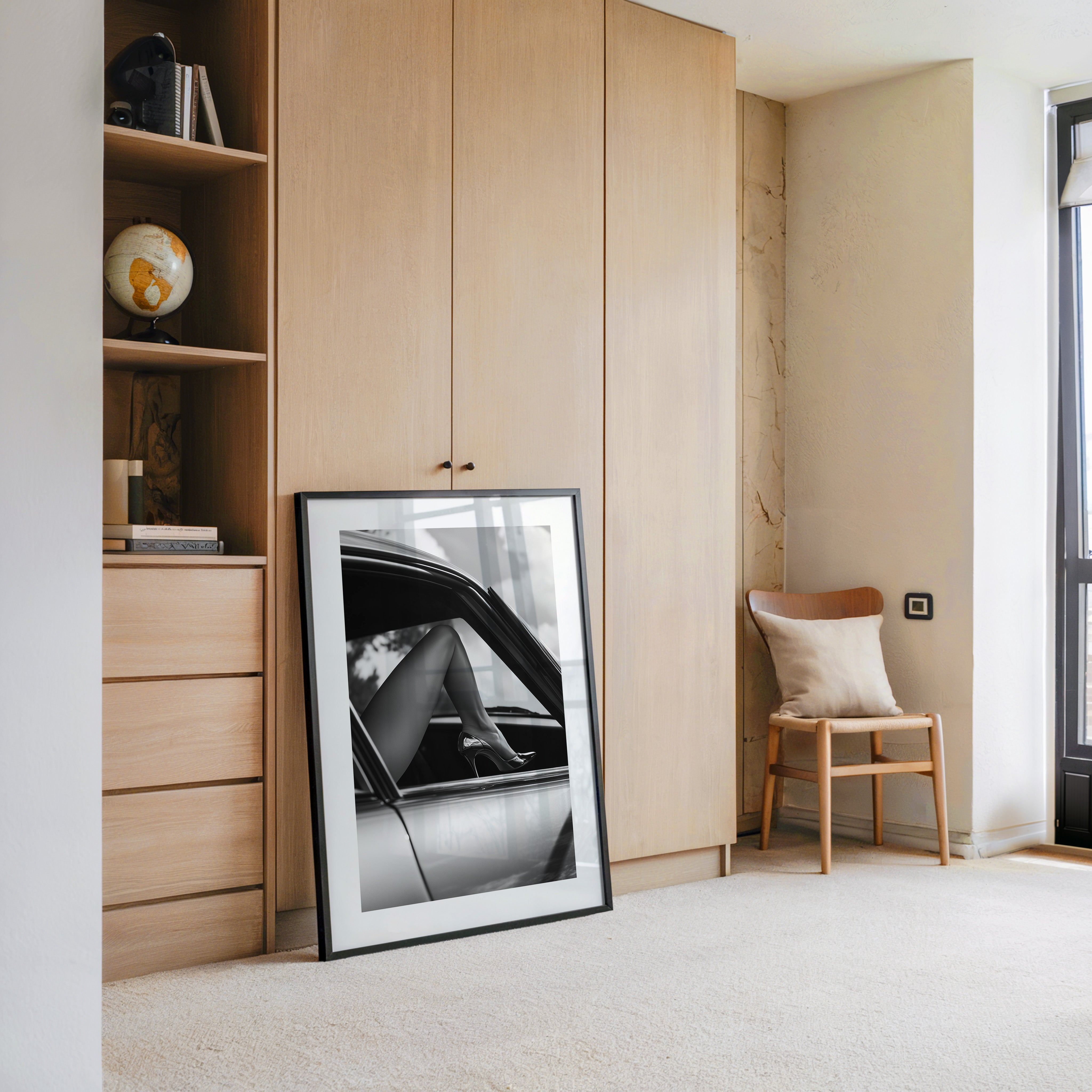 Auto Bein Graustufen Eleganz