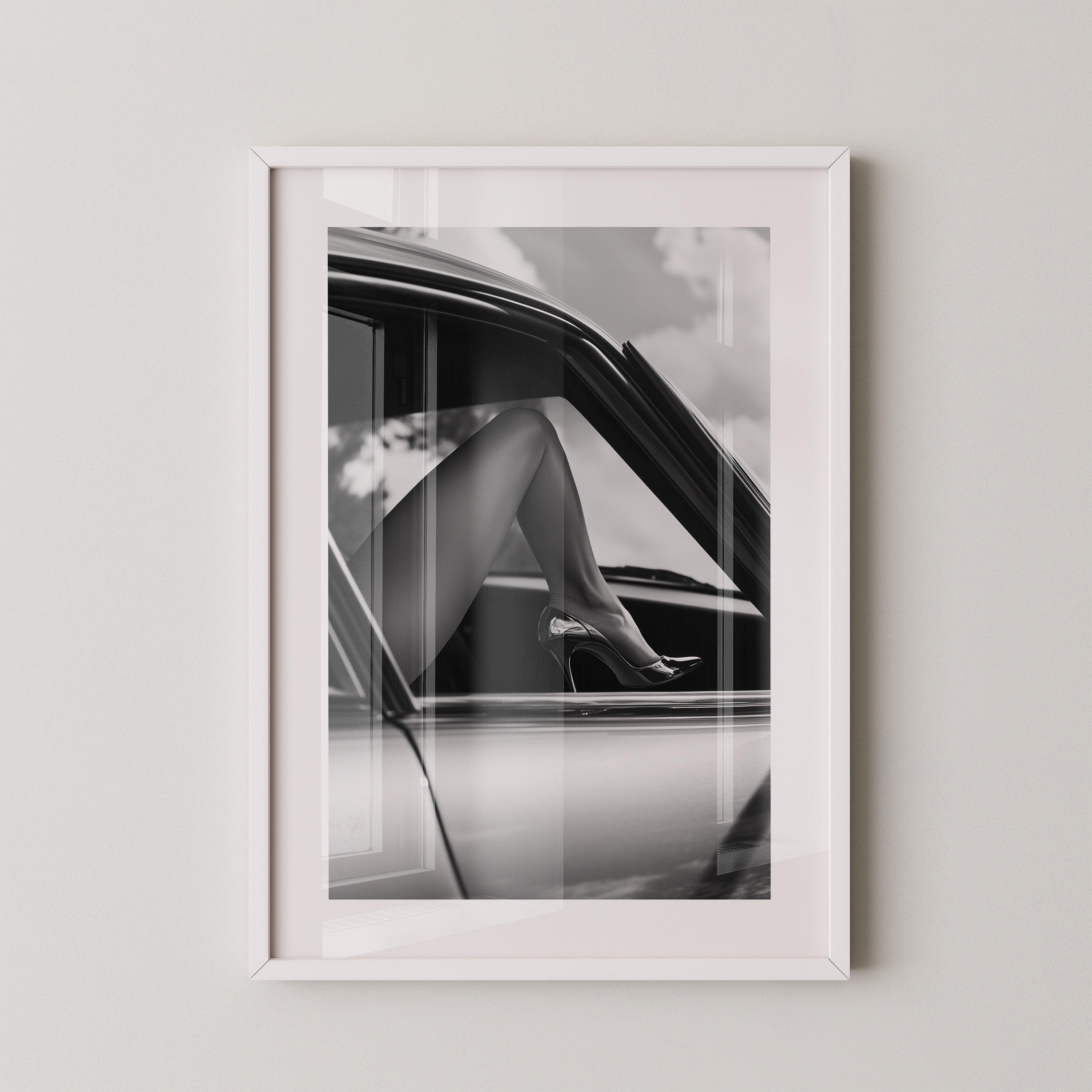 Auto Bein Graustufen Eleganz