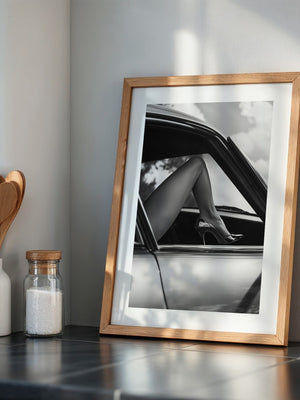 Auto Bein Graustufen Eleganz